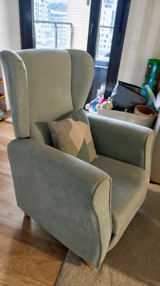 Sillón Relax Irene Tela Verde Agua