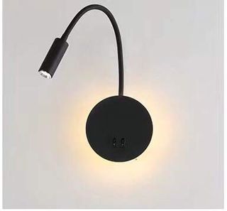 557 - Lampada da comodino Budbuddy LED nera