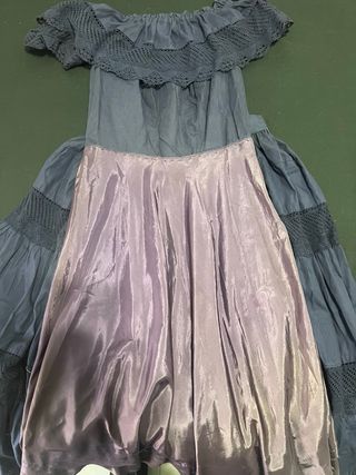 Vestido Lila y Azul Marino