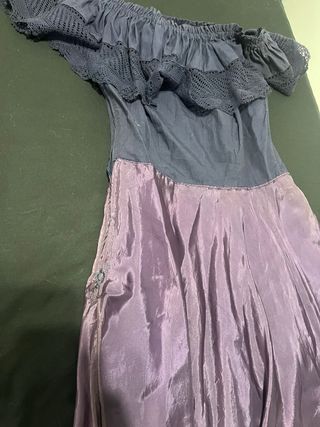Vestido Lila y Azul Marino
