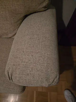 Sofá 2 plazas beige tela