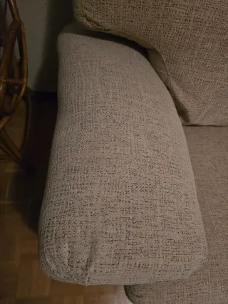 Sofá 2 plazas beige tela