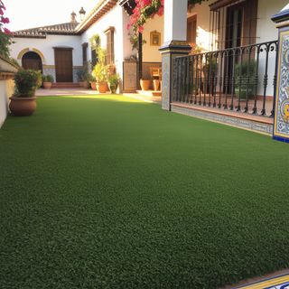 Césped artificial reutilizado