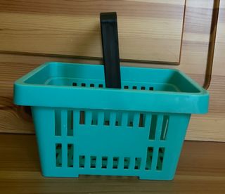 Cestino portaoggetti verde acqua