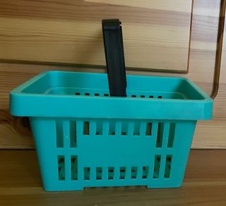 Cestino portaoggetti verde acqua