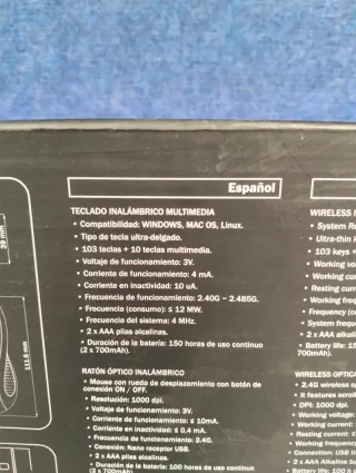 Conjunto Teclado + Ratón Inalámbrico Phoenix