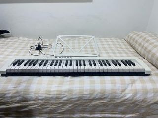 Teclado Electrónico Blanco con Soporte