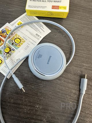 Cavo USB C Baseus, 100 W, PD 5 A, QC 4.0, mini, retrattile, cavo di ricarica rapida USB C a USB C, cavo di ricarica USB C a 4 livelli per iPhone 15, Samsung iPad, facile da riporre