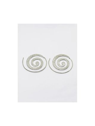 Pendientes Espiral Plateados