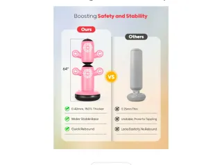 Saco de boxeo hinchable rosa