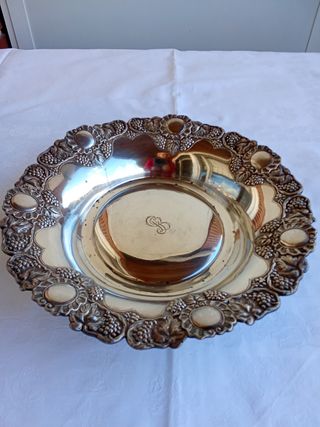 Plato Panera Alpaca Plateada