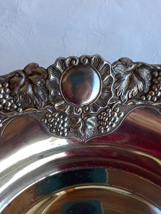 Plato Panera Alpaca Plateada