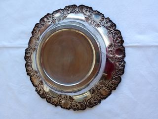 Plato Panera Alpaca Plateada