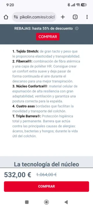 Colchón 150x200 + Base Tapizada