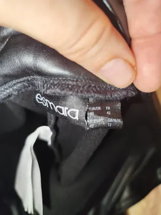 Leggings efecto piel negros