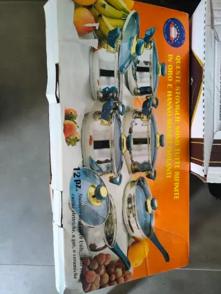 Set Batterie 12 Pezzi Inox