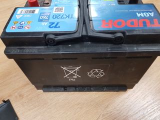 Batería Tudor TK720 72Ah 760A/EN AGM