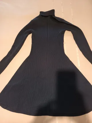 Vestido Zara punto gris azul