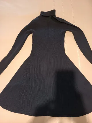 Vestido Zara punto gris azul