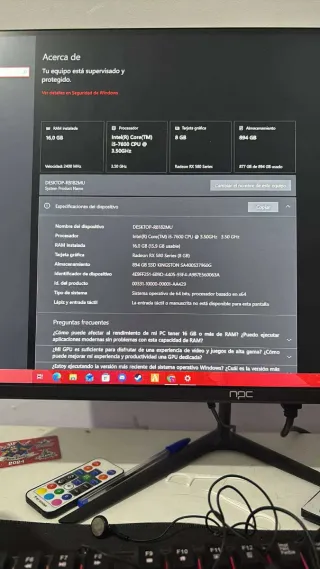 PC Gaming prácticamente nuevo