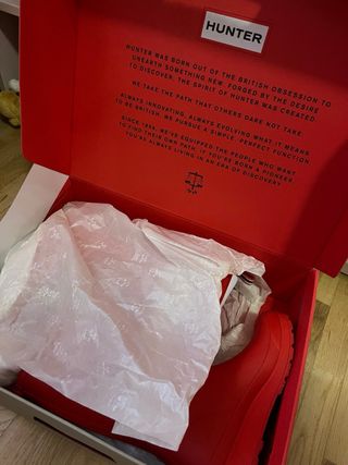 Botas de agua Hunter rojas talla 39