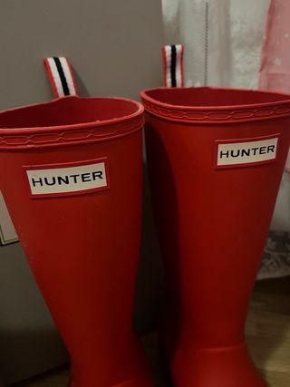 Botas de agua Hunter rojas talla 39