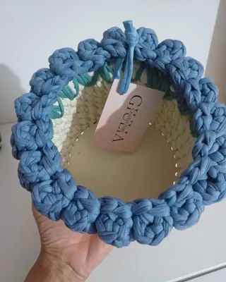Cestino uncinetto decorativo