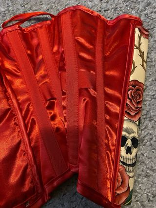 Corsé Underbust Maya Hansen Calaveras Rosas