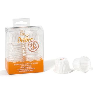 35 Cápsulas Mini Rizadas Blancas