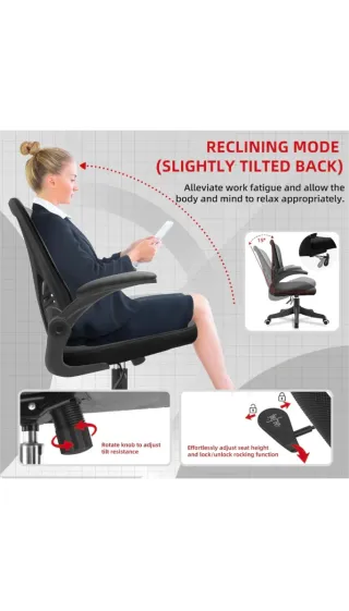 Silla de oficina ergonómica negra