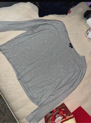 Maglietta donna manica lunga grigia