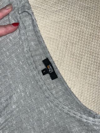 Maglietta donna manica lunga grigia