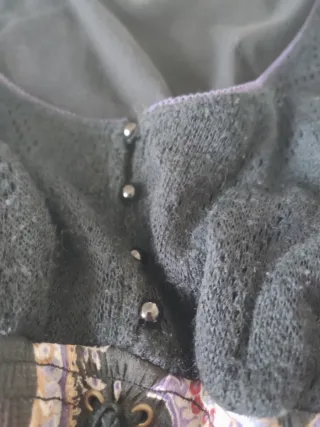 Vestido El Corte Inglés negro y morado