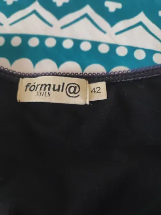 Vestido El Corte Inglés negro y morado