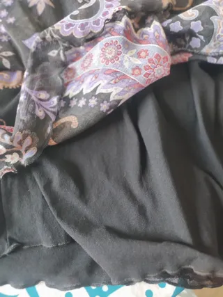 Vestido El Corte Inglés negro y morado