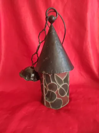 Lámpara Colgante Vidrio y Metal