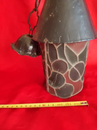 Lámpara Colgante Vidrio y Metal