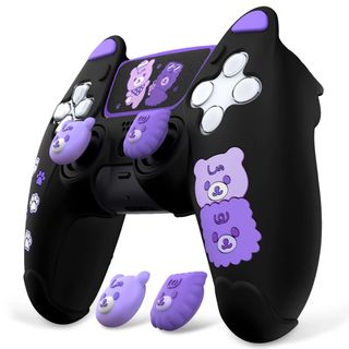 Funda Protectora Mando PS5 Oso Cute + Thumb Grip