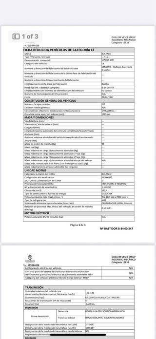 FICHA REDUCIDA TIPO L / MOTO / CICLOMOTOR – ITV