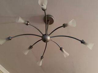 Lámpara de techo moderna plateada