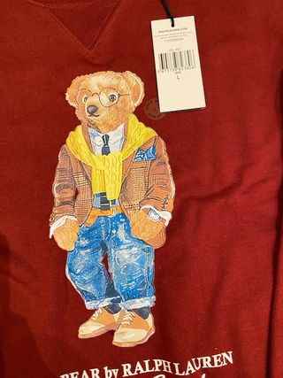 Camisola Polo Ralph Lauren Bordeaux Urso L