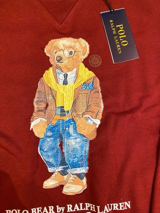 Camisola Polo Ralph Lauren Bordeaux Urso L