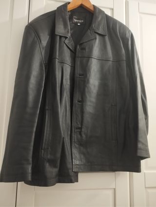 Chaqueta Cuero Negra Timberland Hombre