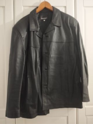 Chaqueta Cuero Negra Timberland Hombre