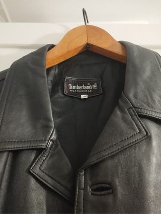 Chaqueta Cuero Negra Timberland Hombre