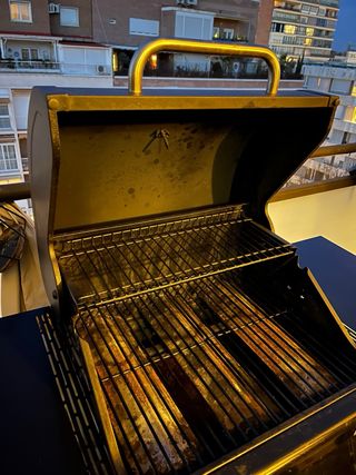 Barbacoa de gas negra