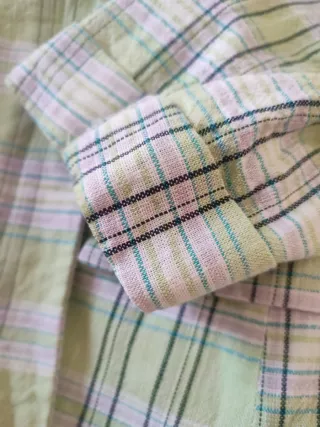 Americana cuadros verde Stradivarius