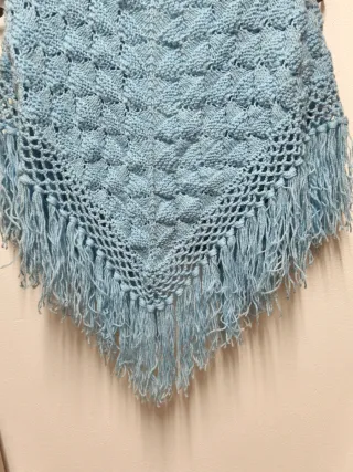 Sciarpa lana fatta a mano ai ferri