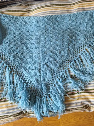 Sciarpa lana fatta a mano ai ferri