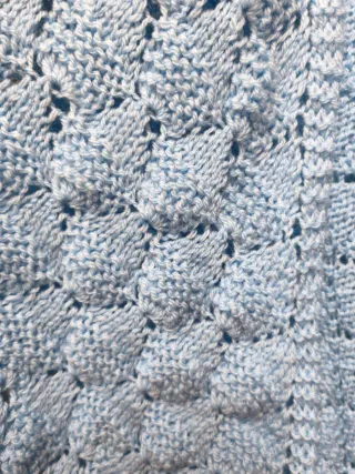 Sciarpa lana fatta a mano ai ferri